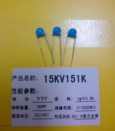 Дисковый конденсатор однослойное 15KV 150pF Y5T зеленого углеродистого поверхностного сопротивления 151K керамический