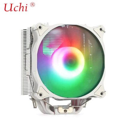 Белый 6 трубный компьютер CPU-охладитель двойной вентилятор RGB теплоотводы компьютер