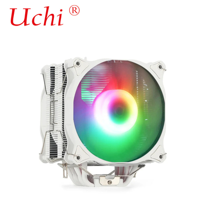 220 Вт Белый RGB ARGB Процессор охлаждающий вентилятор с 6 теплопроводами для компьютерного сервера Процессор Lga1151 1155 1366 1700 2011 AMD FM AM3 AM4 AM5