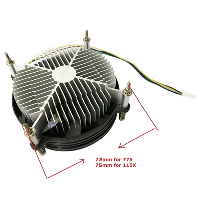 Intel 92mm Silent Fan Lga I5 I7 Процессорный охладитель для оборудования для охлаждения ПК