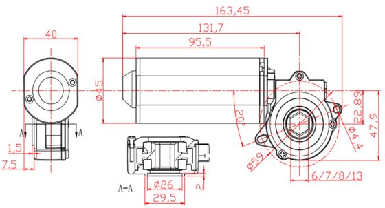 MT004 Электрический двигатель подъемного стола высокая грузоподъемность высокая точность