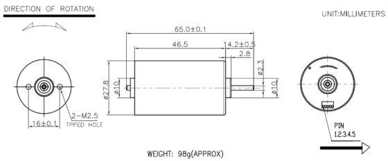 BLDC 2847 Бесколлекторные двигатели для электробритв, медицинских аппаратов и фенов