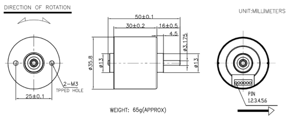 BLDC 3630 Бесколлекторные двигатели для промышленного оборудования и домашнего применения