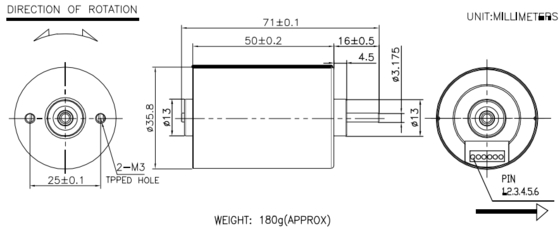 BLDC-3650 Бесколлекторные двигатели с редуктором для бизнес-оборудования