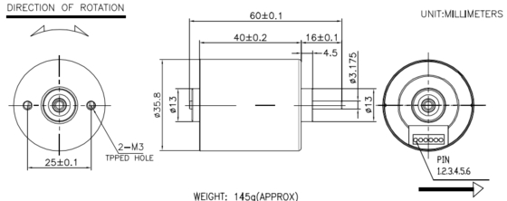 BLDC-3640 Бесбрюшевые моторы с редукционной коробкой передач для электрической бритвы и вибратора