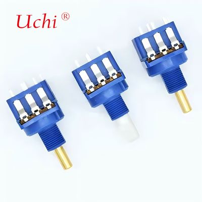 WH116AK Твердый медный вал поворотный потенциометр с диммером и кнопкой-выключателем 10A