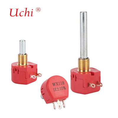 WX118 Проволочный потенциометр вращательный 5 кОм 40 мм ось однооборотный проволочный потенциометр