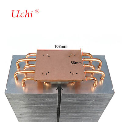 1500 Вт светодиодный теплоотводы - 5 Zipper Fin тепловой трубы охлаждающий модуль