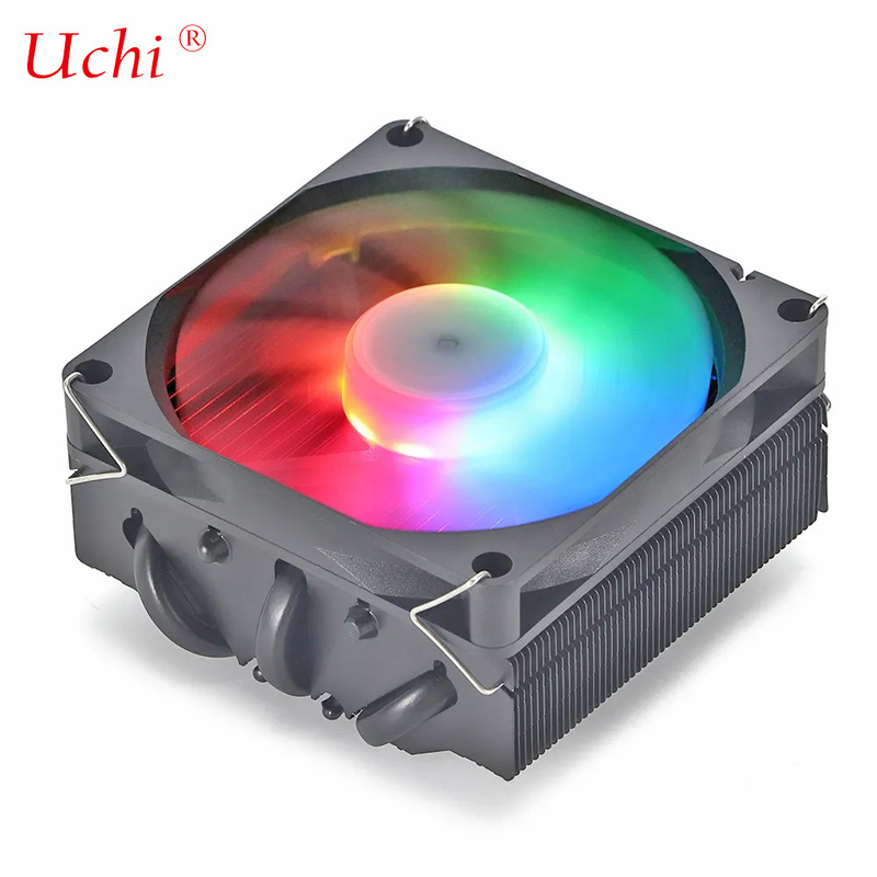 Термопроводный радиатор I3 I5 I7 I9 Lga775 1150 1151 1155 1156 1700 1366 2011 AMD AM4 AM5 Универсальный горизонтальный процессорный охладитель Фан черный