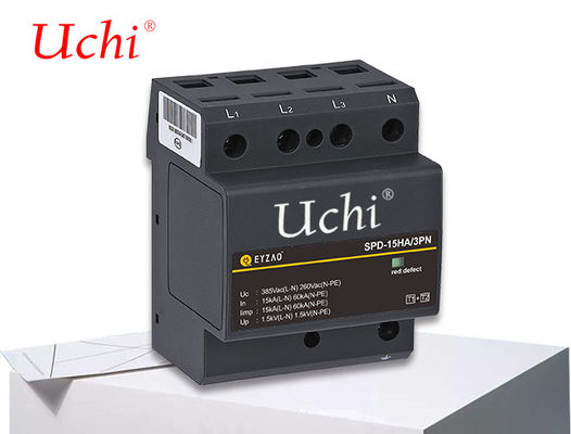 Ширина SPD 15kA только 27mm протектора скачка напряжения космоса класса 1 спасительная